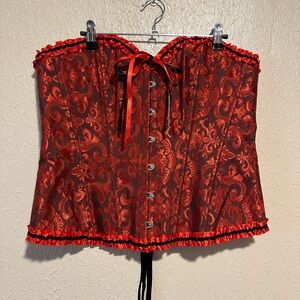 Red and‎ Black Corset Size 3XL Costume Sexy Dress Up
